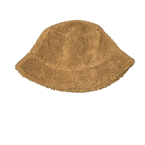 Nike Sportswear Faux Fur Bucket Hat Brown Sherpa Swoosh DV5437-259 ML - Picture 2 of 5